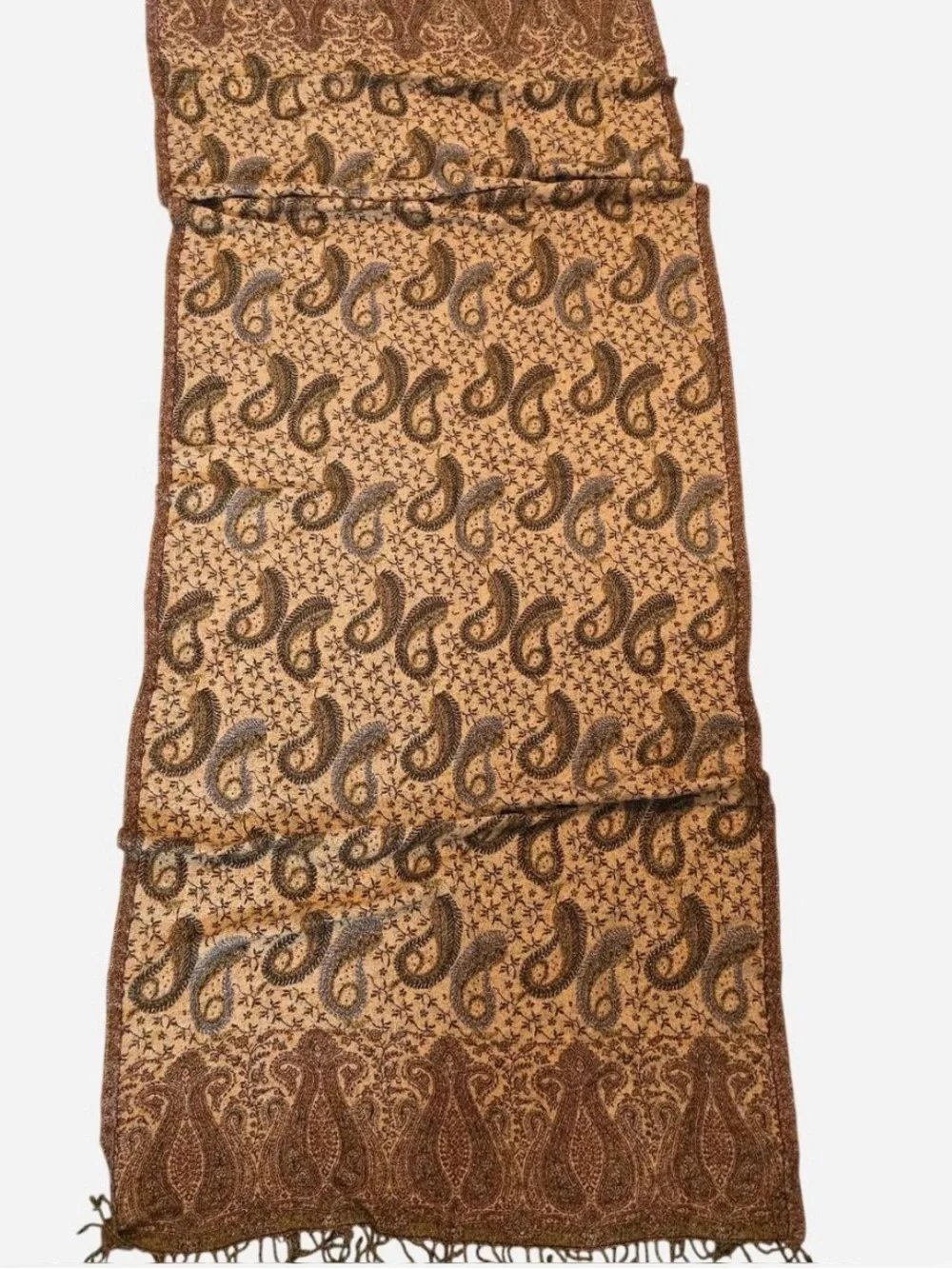 NWT Bindya New York Reversible Paisley Pashmina Shawl Scarf